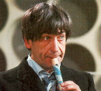 The Second Doctor with his recorder